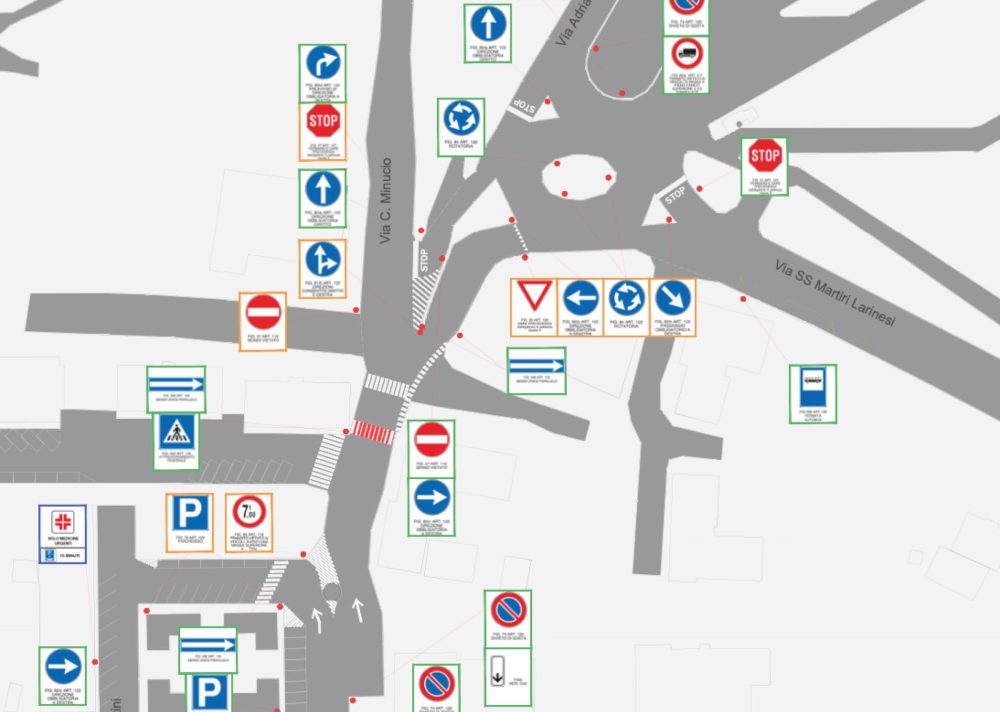 Segnaletica orizzontale e riordino della viabilità
